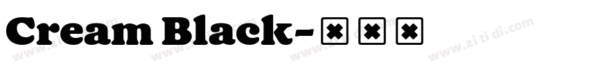 Cream Black字体转换